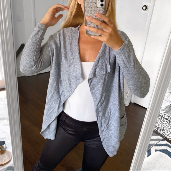 🐑 MANGO GREY KNIT CARDIGAN SWEATER! - Picture 6 of 9